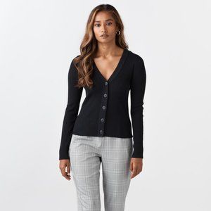 The Fitted Ribbed Cardigan - XS (NWT)